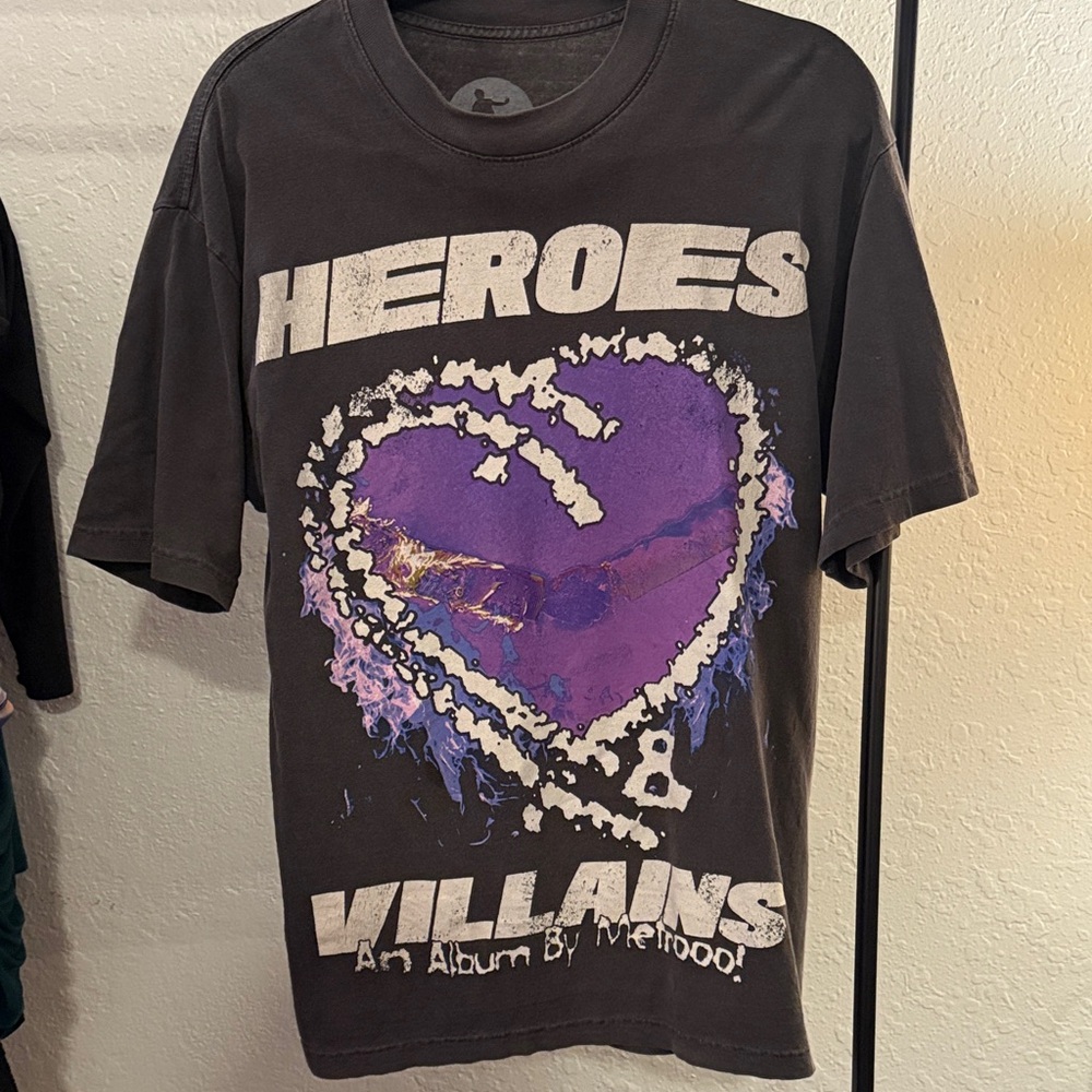 Heroes & Villains Album Graphic Tee - Black and Purple